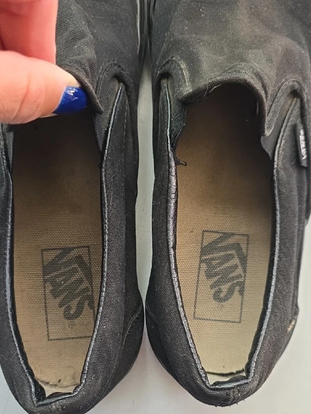 Vans Black Canvas Slip-On Loafers